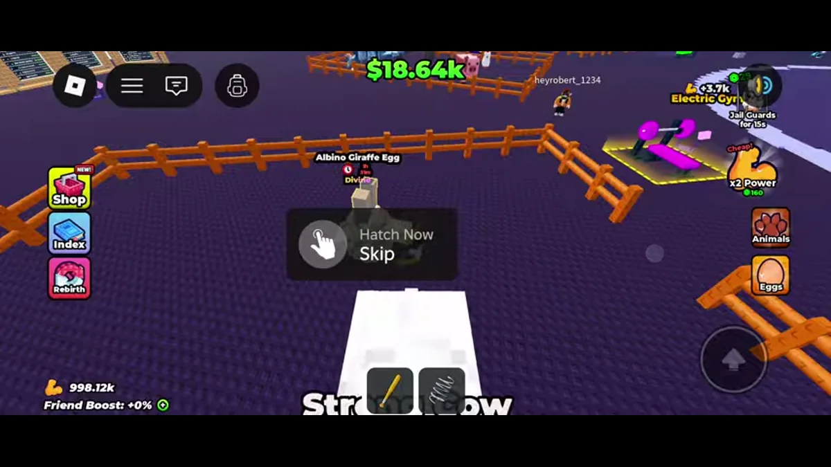 Egg timer and Hatch Now / Skip prompt on the farm.