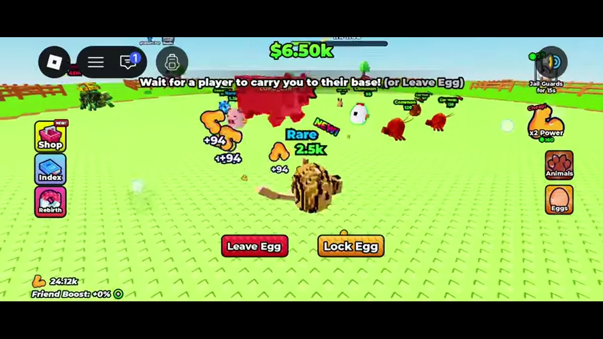 Tutorial tells the disguised player to wait for a carrier or leave the egg.